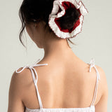 Frills Scrunchie in Flamenco Red