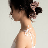 Raffia Palm Scrunchie in Rose Quartz