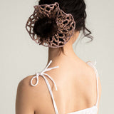 Raffia Palm Scrunchie in Rose Quartz
