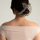 Raffia Palm Scrunchie in Garden Fairy