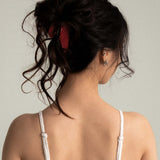 Polka Dot Hair Claw in Cherry Pop