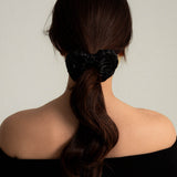 Heart Scrunchie in Black
