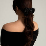 Heart Scrunchie in Black
