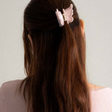 Bedazzled Butterfly Hair Claw in Blossom Pink
