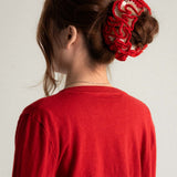 Crochet Scrunchie in Strawberry Shortcake