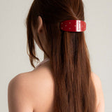Ponytail Barrette in Lipstick Red
