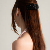 Ponytail Barrette in Midnight Noir