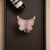 Bedazzled Butterfly Hair Claw in Blossom Pink