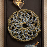 Raffia Palm Scrunchie in Garden Fairy