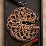 Raffia Palm Scrunchie in Rose Quartz