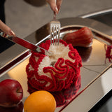 Crochet Scrunchie in Strawberry Shortcake