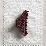 Polka Dot Hair Claw in Berry Bite
