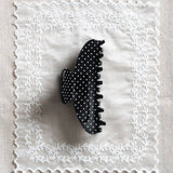 Polka Dot Hair Claw in Double Espresso