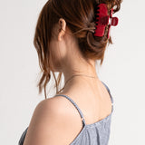 Gloss'd Hair Claw in Cherry Wine