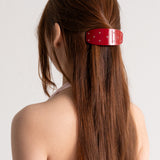 Ponytail Barrette in Lipstick Red