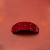 Ponytail Barrette in Lipstick Red