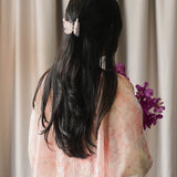Bedazzled Butterfly Hair Claw in Blossom Pink