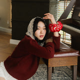 Crochet Scrunchie in Strawberry Shortcake