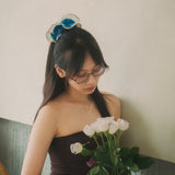 Frills Scrunchie in Capri Blue